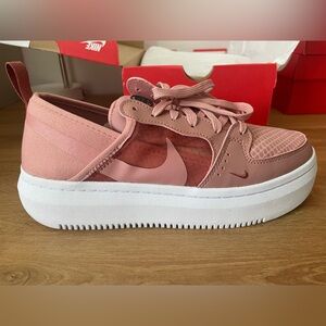 Nike Women's Court Vision Alta TXT Dusty Rose Slip-On Platform Sneakers